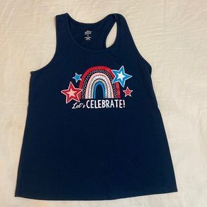 4th of July girl tank